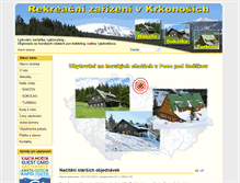 Tablet Screenshot of chaty-krkonose.info